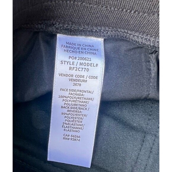 Splendid Faux Leather Joggers Womens Size Small Black Drawstring Cuffed Mob Wife - Picture 12 of 12